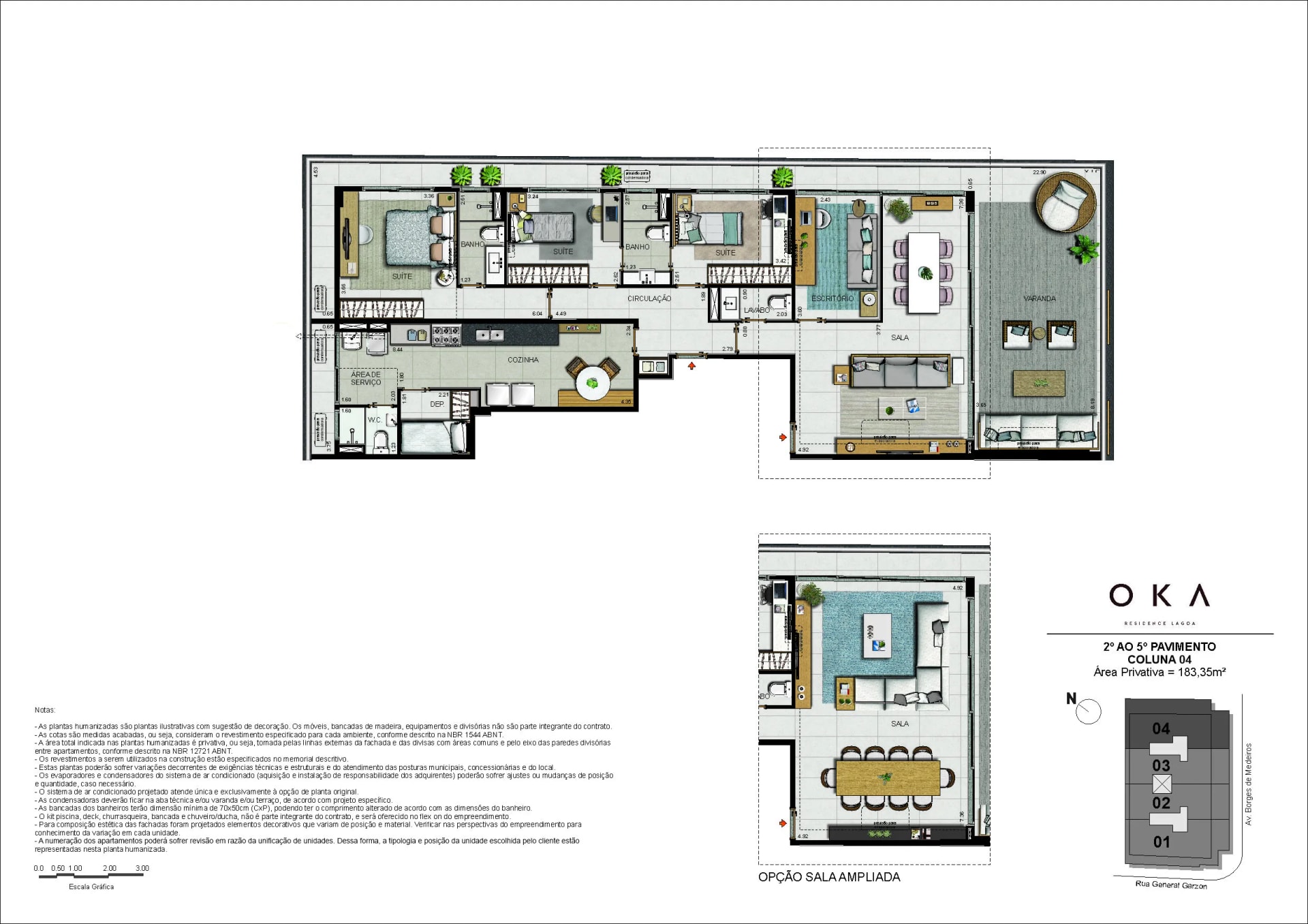 Planta — OKA Residence Lagoa — planta 3