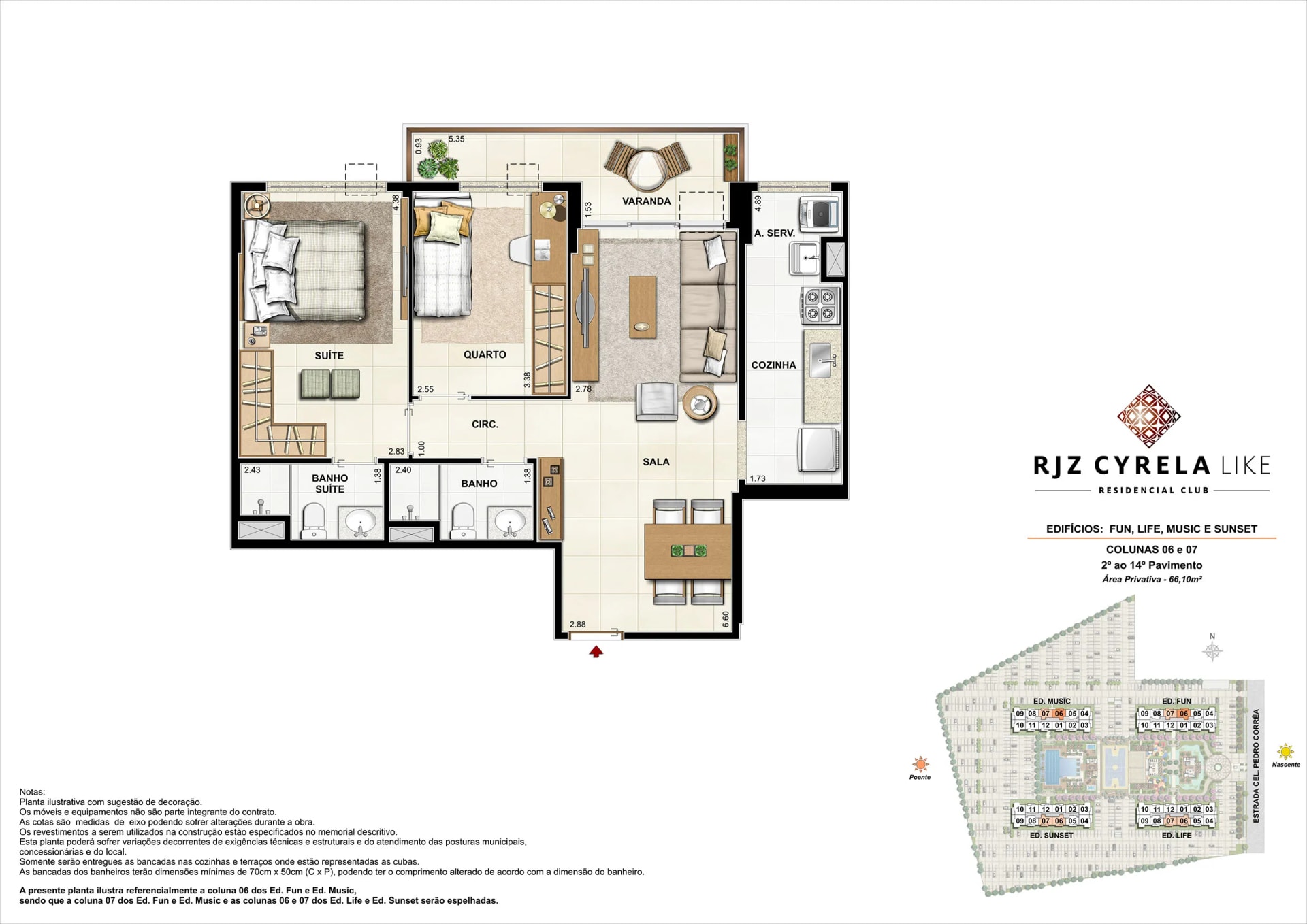 Planta — RJZ Cyrela Like Residencial Club — planta 2
